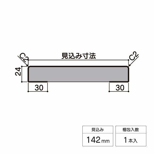 LIXIL 笠木 見込み142mm 長さ4000mm 1本入 NZB*018・0001-MBJE | 笠木